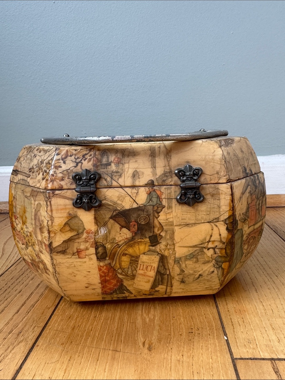 Anton Peick 1970’s Vintage circus Decorative Wood Box flawed - Picture 8 of 13